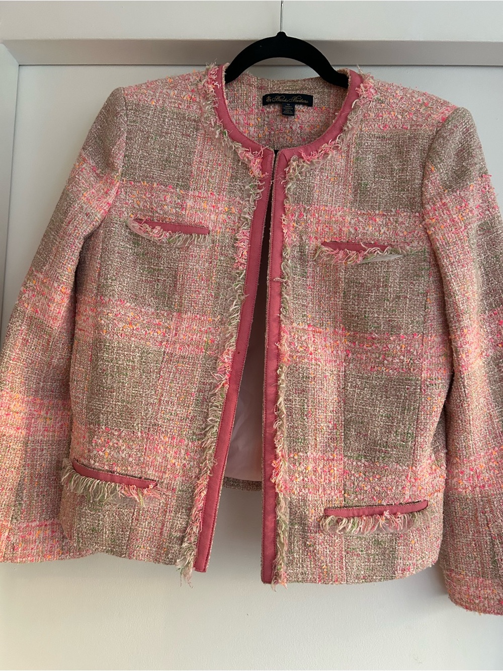 Brooks Brothers tweed pastel blazer jacket - Picture 3 of 7